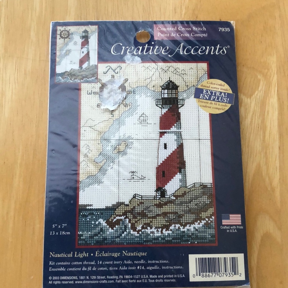 Nautical Light Counted Cross Stitch
By Creative Accents ~5” x 7”~ Kit